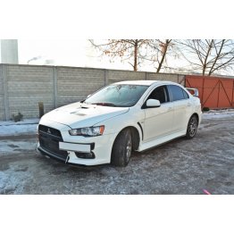 Накладки сплиттеры на пороги на Mitsubishi Lancer X Evo